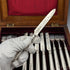 1894 British antique pure silver fruit cutlery set, 12 pairs, 783g total, RF Mosley, in wooden box