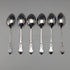 1914 British antique sterling silver tea spoon set of 6 in case, Robert Pringle & Sons