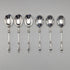 1912 British Antique Sterling Silver Teaspoon & Sugar Tongs Set of 6 in Case, Atkin Brothers