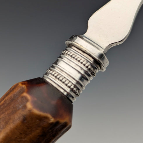 Circa 1900 British Antique Antler Handle Fish Server Set Elizabeth Jane Fairbairns