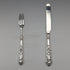 Circa 1850 British antique sterling silver dessert cutlery pair, total weight 87g, Aaron Hadfield