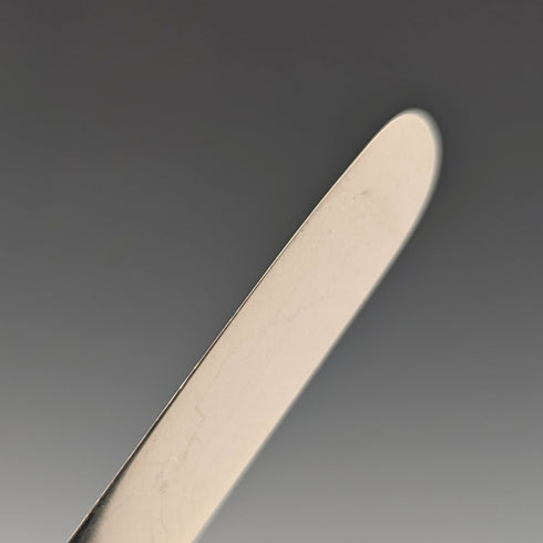 Circa 1850 British antique sterling silver dessert cutlery pair, total weight 87g, Aaron Hadfield