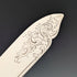 1904 British antique white mother-of-pearl handle, pure silver blade, dessert cutlery, 2 pairs, William Hutton