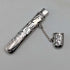 Vintage British Art Nouveau decorated sterling silver needle case