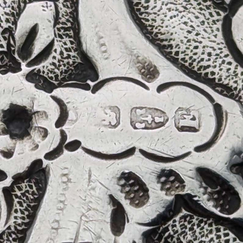 1888 British antique sterling silver chatelaine eyeglass case