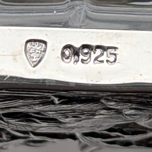 ヴィンテージ 純銀スワン装飾 カットガラス パフュームボトル 香水瓶