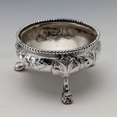 Set of 6 late 19th century British antique silver plate salt dishes
