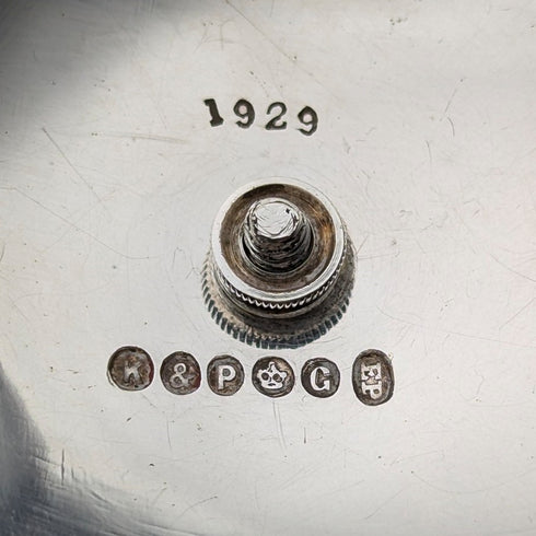 19世紀後半 英国アンティーク ビスケットバレル シルバープレート蓋 Kerr&Phillips