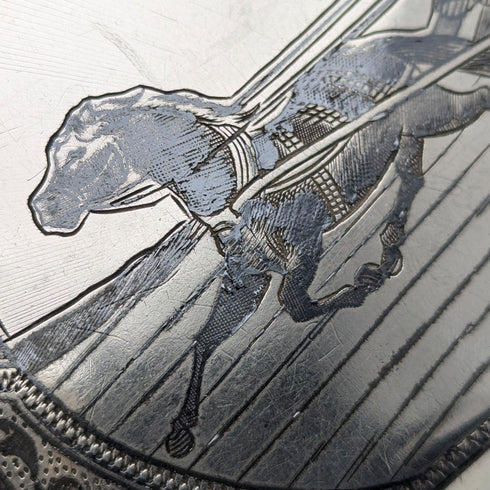 Circa 1900 Russian Antique 875 Silver Niello Decorated Cigarette Case 143g