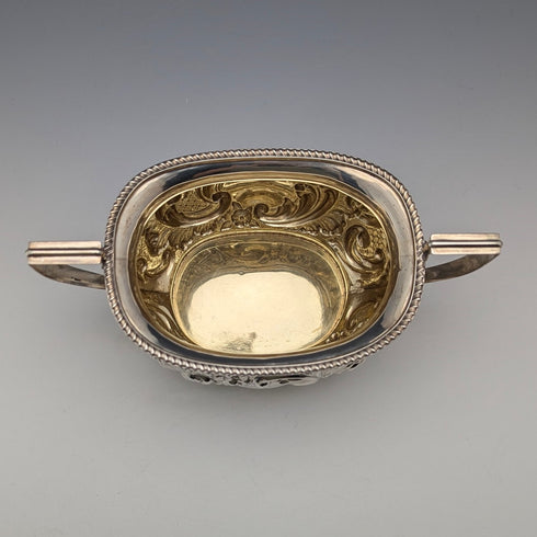 1906 British antique sterling silver sugar pot 208g John Rose