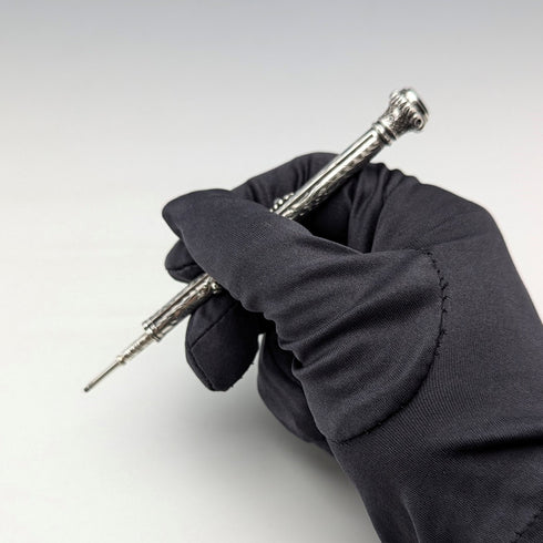 1905年頃 アンティーク 純銀製製 推進式ペンシル&つけペン 90-112mm