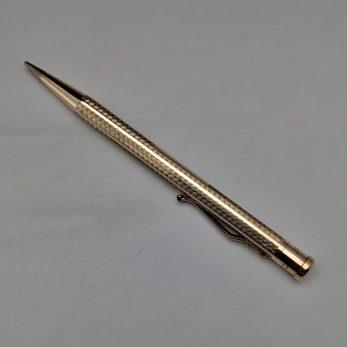 British Vintage Yard O' Red Rolled Gold Propelled Pencil in Case