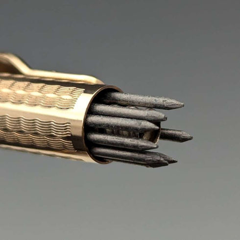 British Vintage Yard O' Red Rolled Gold Propelled Pencil in Case