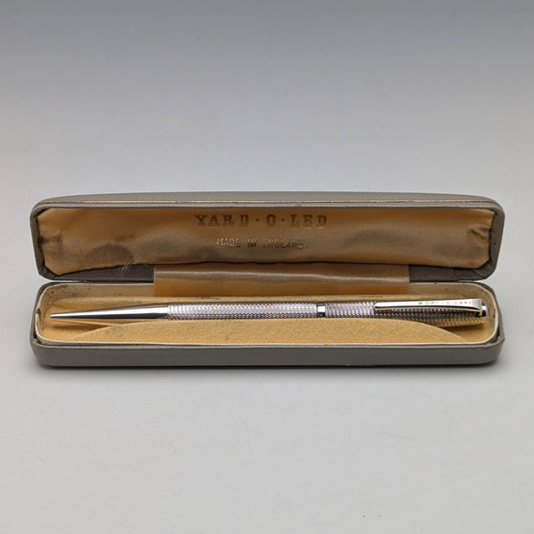 1964 British Yard O' Red Sterling Silver Push-Pull Pencil in Case