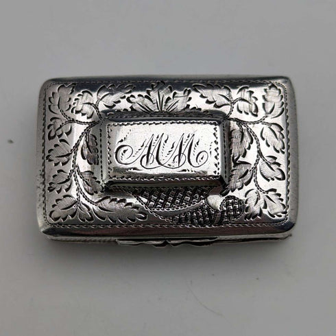 1822 British antique sterling silver vinaigrette by Thomas & William Simpson