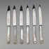 1950s British Vintage White Mother of Pearl Handle Stainless Steel Blade Small Cutlery Pair (6 Pieces)