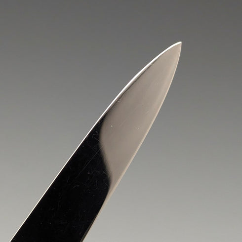 1950s British Vintage White Mother of Pearl Handle Stainless Steel Blade Small Cutlery Pair (6 Pieces)