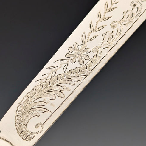 6 pairs of antique British silver plate cutlery from around 1910 in a wooden box