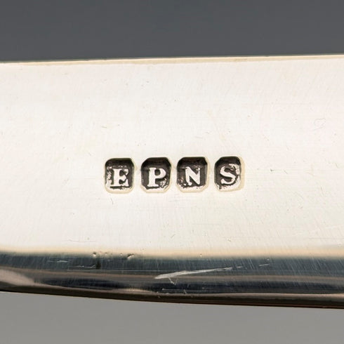 6 pairs of antique British silver plate cutlery from around 1910 in a wooden box