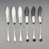 Circa 1900 British antique silver plate fish cutlery set of 6 in wooden box