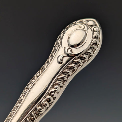 1902 British antique pure silver dessert cutlery, 6 pairs, total 466g, P Ashberry & Sons, wooden box