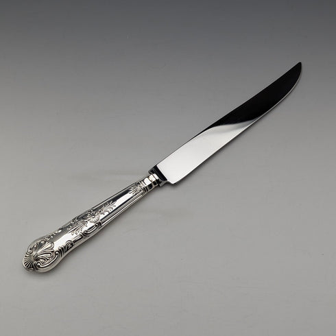 1962 British Vintage Sterling Silver Handle Cake Knife Queens Pattern