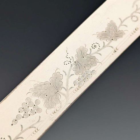 1890年頃 英国アンティーク 白蝶貝ハンドル デザートカトラリー6ペア Mappin&Webb トレー入