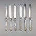 Circa 1860 British antique carved mother-of-pearl handle dessert cutlery 6 pairs TBNA with tray