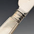 Circa 1860 British antique carved mother-of-pearl handle dessert cutlery 6 pairs TBNA with tray
