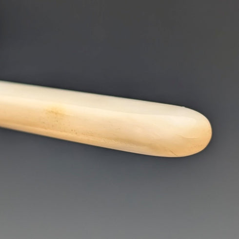 Circa 1903 British Antique White Mother of Pearl Handle Dessert Cutlery Pair of 6 Elkington with Tray