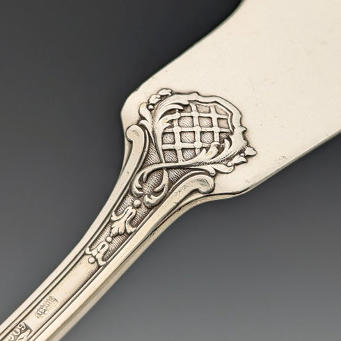 1900 French antique silver plate cutlery set, 11 pairs, SFAM