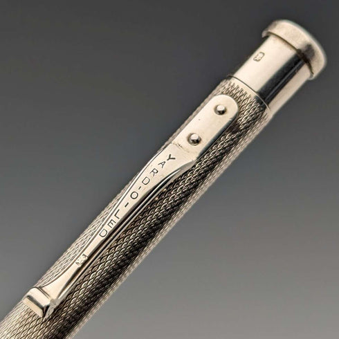 1955 British Yard O'Red Sterling Silver Push-Pull Pencil in Case