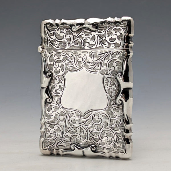 1903年 英国アンティーク 純銀製 カードケース 61g Smith&Bartlam