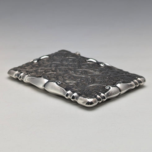 1903年 英国アンティーク 純銀製 カードケース 61g Smith&Bartlam