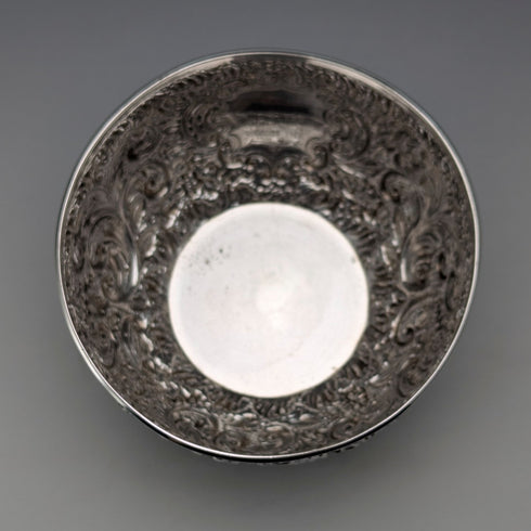 1892 年英國古董純銀浮雕裝飾碗 113 克 Hayes Brothers