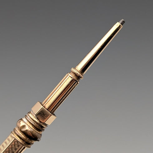 1900年頃 アンティーク ゴールドプレート 推進式ペンシル 82-105mm