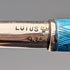 Vintage Sterling Silver & Blue Guilloche Enamel Mini Push-Pull Pencil