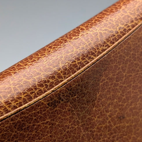 英國復古綠色皮革小號皮革皮夾零皮夾鍍金裝飾