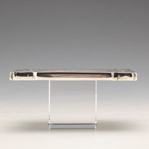 1880年 英国アンティーク 純銀製 カードケース 72g Hilliard & Thomason 極美品