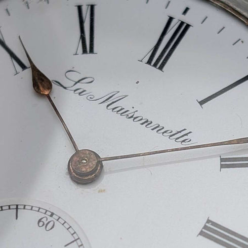 Antique La Maisonette pocket watch, circa 1910, silver side hunter case, in good working order