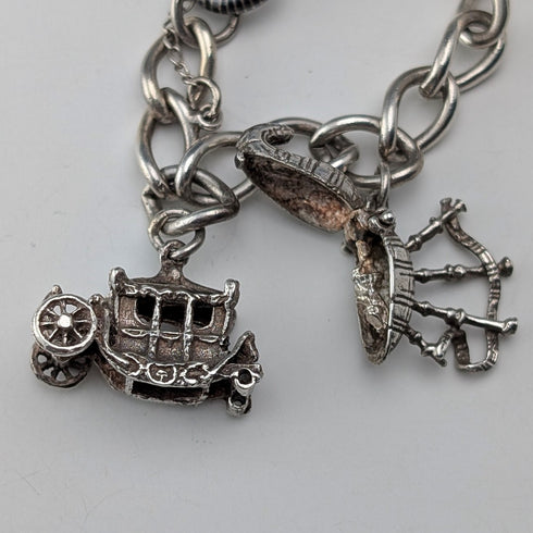 1970 年代英國復古純銀吊飾手鍊 26 克