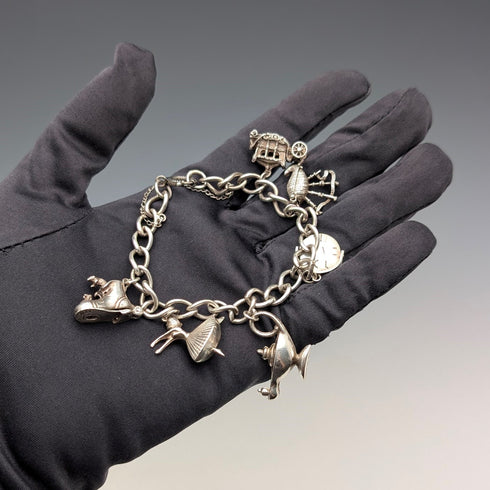 1970 年代英國復古純銀吊飾手鍊 26 克