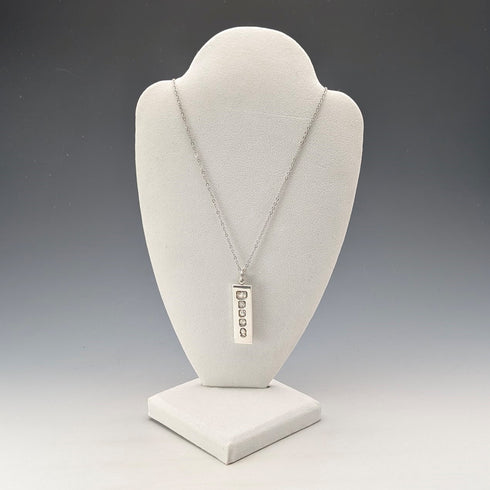 1977 年英國不列顛尼亞銀錠吊墜 1/2 金衡盎司項鍊含