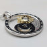 Vintage sterling silver pendant with moon and sun design, 13.5g, with necklace