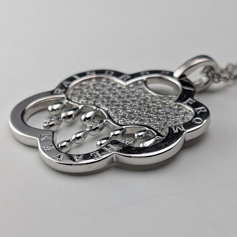 復古純銀吊墜雨雲設計 13.5 克帶項鍊