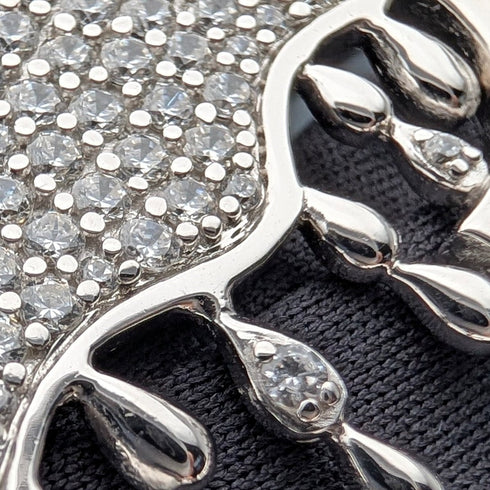 復古純銀吊墜雨雲設計 13.5 克帶項鍊