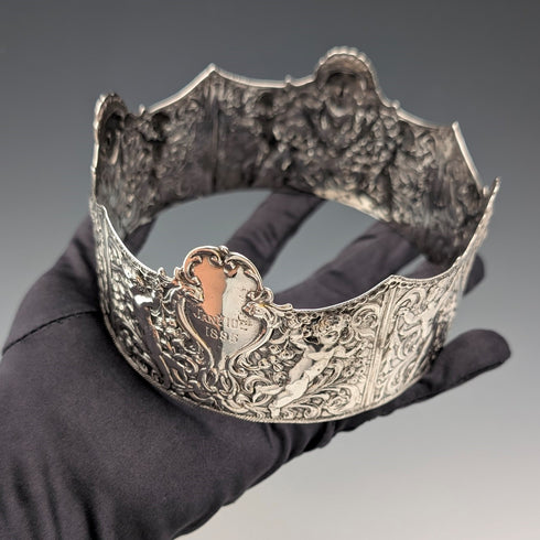 1893年 英国アンティーク 純銀製 ピンクッションフレーム Susannah Brasted