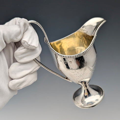 1783年 英国アンティーク 純銀製クリームジャグ 113g Samuel Meriton II
