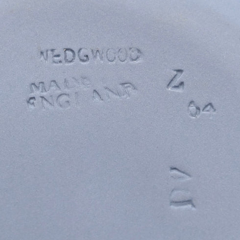 英國復古韋奇伍德碧玉豆形盒飾品淡藍色