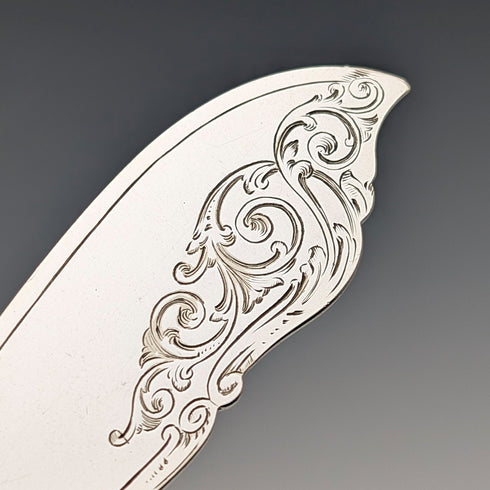 Late 19th Century British Antique Silver Plate Handle Cutlery 7 Pair by John Gilbert